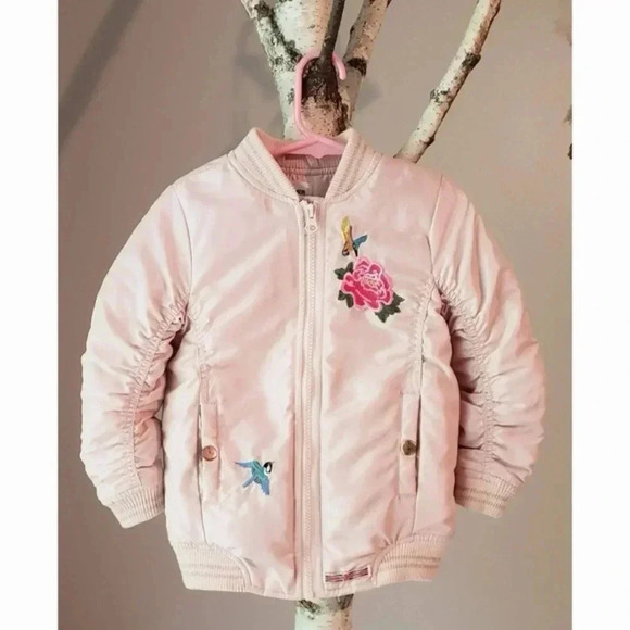 Girls Hudson Bomber Jacket‎ Embroidered Patches - Picture 1 of 11